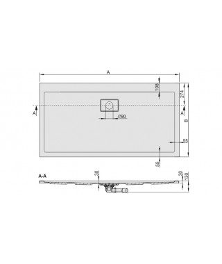 Brodzik prostokątny 80x120x3cm SANPLAST B/SPACE srebrny