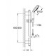 Zestaw z drążkiem prysznicowym, 3 strumienie. GROHE,Rainshower® Cosmopolitan 130. Chrom 28762001