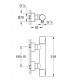 Bateria prysznicowa z termostatem, DN 15. GROHE, Grohtherm 3000 Cosmopolitan, Chrom