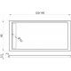 Brodzik prostokątny 120x80x5.5cm NEW TRENDY ALTER