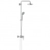 System prysznicowy z jednouchwytową baterią ścienną. GROHE, Euphoria System 180, Chrom