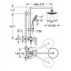 System prysznicowy z jednouchwytową baterią ścienną. GROHE, Euphoria System 180, Chrom