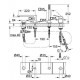 Bateria wannowa 4-otworowa, GROHE Eurocube, Chrom