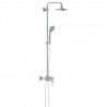 System prysznicowy z jednouchwytową baterią ścienną. GROHE, Euphoria System 180, Chrom