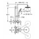 System prysznicowy z jednouchwytową baterią ścienną. GROHE, Euphoria System 180, Chrom
