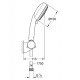 Prysznicowy zestaw punktowy, 3 strumienie. GROHE, New Tempesta Cosmopolitan 100. Chrom