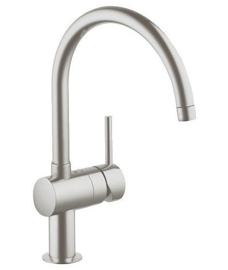 Jednouchwytowa bateria zlewozmywakowa, DN15. GROHE, Minta. Supersteel
