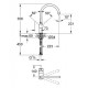Jednouchwytowa bateria zlewozmywakowa, DN15. GROHE, Minta. Supersteel