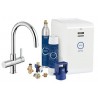 Bateria kuchenna z filtrem do wody. Zestaw startowy, GROHE Blue® Chilled and Sparkling. Chrom 31323001