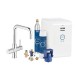 Bateria kuchenna z filtrem do wody. Zestaw startowy, GROHE Blue® Chilled and Sparkling Chrom 31324001