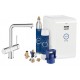 Bateria kuchenna z filtrem do wody. Zestaw startowy, GROHE Blue® Minta Chilled and Sparkling. Chrom