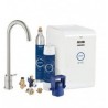 Zawór sztorcowy z filtrem do wody. Zestaw startowy, GROHE Blue® Mono Chilled and Sparkling. Supersteel
