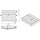 Umywalka prostokątna 55x45x8cm SANPLAST Unbo-M/FREE biała ew