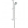 Zestaw prysznicowy, 4 strumienie. GROHE, New Tempesta Rustic 100. Chrom