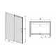 Drzwi prysznicowe 120-130cm D2/ALTII profil chrom/srebrny błyszczący. wzór szyby W0