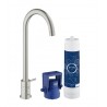 Zawór sztorcowy. Zestaw startowy, GROHE Blue® Mono Pure. Supersteel