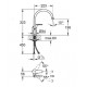 Jednouchwytowa bateria zlewozmywakowa, DN15. GROHE . Eurosmart . Chrom