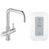 Bateria kuchenna gotująca wode z boilerem (4 litry ) GROHE Red Duo. Chrom 30145000