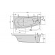 Wanna asymetryczna 70x160cm SANPLAST WAL/AS lewa