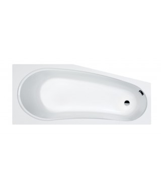 Wanna asymetryczna 70x160cm SANPLAST WAL(P)/AS biały ew. prawa