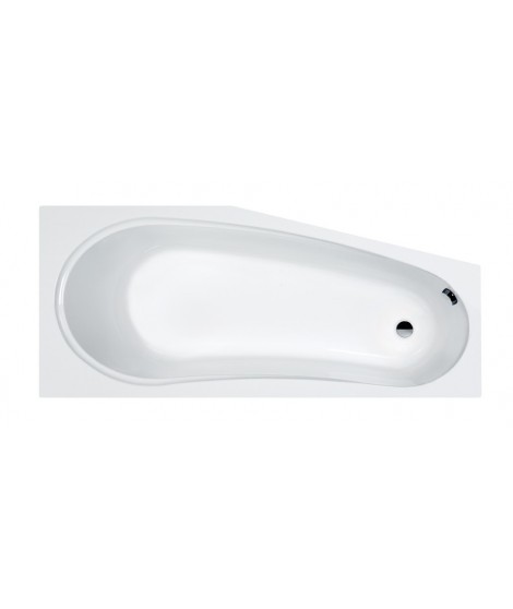 Wanna asymetryczna 70x160cm SANPLAST WAL(P)/AS biały ew. prawa