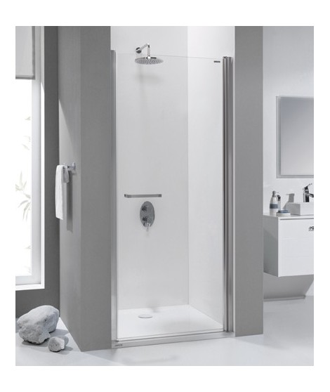Drzwi prysznicowe 70x195cm SANPLAST DJ/PRIII-70-S. profil srebrny błyszczący. wzór szyby W0