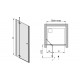 Drzwi prysznicowe 120x195cm SANPLAST DJ2/FREE-120-S. profil chrom/błyszczący. wzór szyby W0