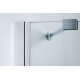 Drzwi prysznicowe 80x195cm SANPLAST DJ2/FREE-80-S. profil chrom/błyszczący. wzór szyby W0