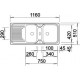 Zlewozmywak kawowy BLANCO CLASSIC 8 S.116x51