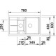Zlewozmywak szampan BLANCO METRA 6 S Compact . 78x50