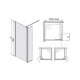 Ścianka Walk-In 120x120x198cm SANPLAST PR2/PRIII-120-S profil biały ew. wzór szyby W0