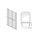 Drzwi prysznicowe 90x195cm SANPLAST DD/PRIII-90-S. profil srebrny matowy. wzór szyby W0