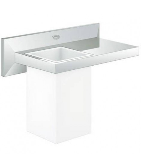 Półka ze szklanką, GROHE Allure Brilliant, Chrom