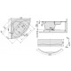 Wanna symetryczna 140x140cm +SP SANPLAST WS-kpl-AVII/EX biały ew