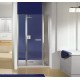 Drzwi prysznicowe 100x195cm SANPLAST DJ2/PRIII-100-S. profil biały ew. wzór szyby W0