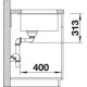 Zlewozmywak antracyt BLANCO SUBLINE 400-U. 43x46 (bez korka aut.)