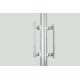 Kabina prostokątna 80x100x190cm SANPLAST KN/TX5 profil srebrny matowy. wzór szyby W15