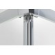 Kabina prostokątna 80x100x190cm SANPLAST KN/TX5 profil srebrny błyszczący. wzór szyby W15
