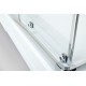 Kabina prostokątna 80x100x190cm SANPLAST KN/TX5 profil srebrny błyszczący. wzór szyby W15