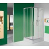 Kabina kwadratowa 80x80x190cm SANPLAST KN/TX5 profil srebrny matowy. wzór szyby W0
