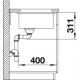 Zlewozmywak biały połysk BLANCO SUBLINE 500-U. 54x46