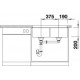 Zlewozmywak jaśmin BLANCO SUBLINE 350/350-U. 75x46 (bez korka aut.)