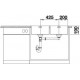 Zlewozmywak stalowy BLANCO ANDANO 400/400-IF , 86x44 (bez korka aut.)