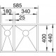 Zlewozmywak stalowy BLANCO ZEROX 340/180-U, 58x44 (bez korka aut.)P