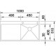 Zlewozmywak stalowy BLANCO ZEROX 5 S-IF, 100x51 L