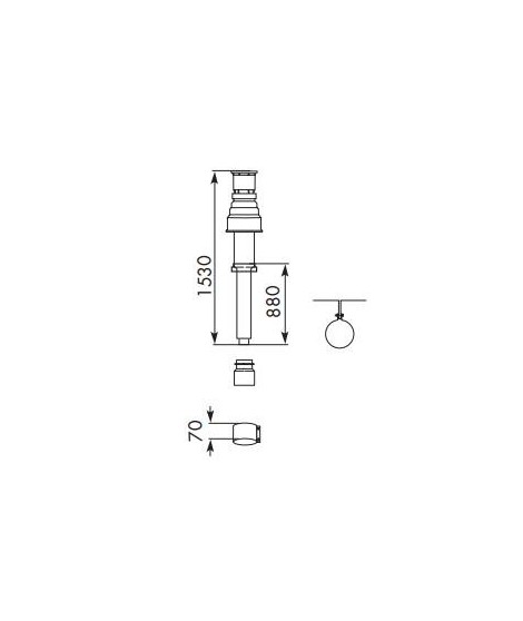 Pionowe wyprowadzenie przez dach ∅ 80/125 MM. PP. czarne VAILLANT