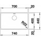 Zlewozmywak stalowy BLANCO ANDANO 700-U, 74x44