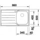 Zlewozmywak stalowy szczotkowany BLANCO MEDIAN 45 S, 86x50 P