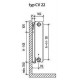 PURMO Grzejnik Ventil Compact CV22 500x1200 stalowy płytowy z podłączeniem dolnym F072205012011300