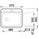 Zlewozmywak stalowy BLANCO DANA, 57x50